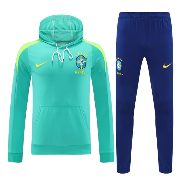 Brazil Hooded Long Sleeved Green 1:1 Training suit 24/25