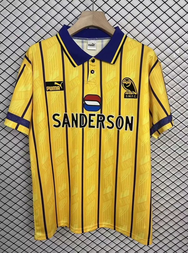 Sheffield Wednesday Away Fans Retro 1:1 Quality Soccer Jersey 1995