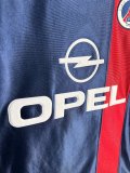 Paris Home Long Sleeve Fans Retro 1:1 Quality  Soccer Jersey 2001/2002