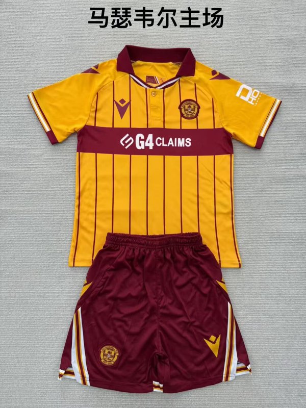 Motherwell Home Kids KIits 1:1 Soccer Jersey 25/26