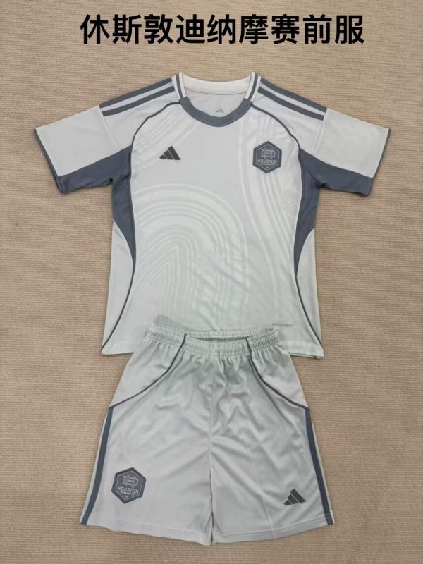 Houston Dynamo FC Pre match uniform Kids Kits 1:1 Quality Soccer Jersey 25/26