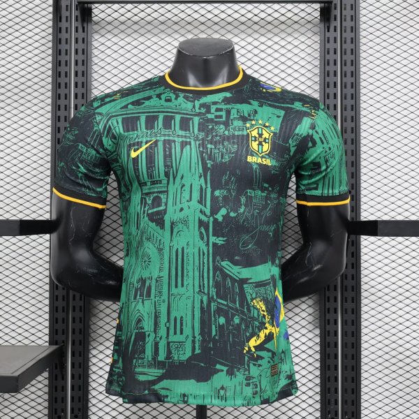 Brazil Special  Edition Green Player  1:1 Quality Soccer Jersey 24/25