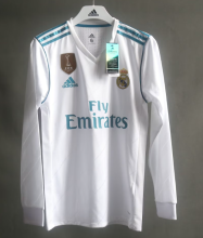 Real Madrid Home Long Sleeves Player Version 1:1 Quality Retro Soccer Jersey 2017/2018