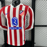 Atletico Madrid Home Long Sleeve Player 1:1 Quality Soccer Jersey 25/26