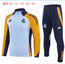 Real Madrid  Kids Blue 1:1 Quality Training Jersey 24/25