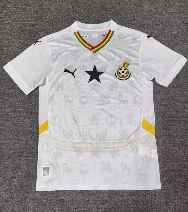 Ghana Home White Fans 1:1 Quality Soccer Jersey 24/25