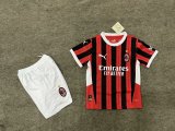 AC Milan Home Kids  Kits 1:1  Soccer Jersey 24/25