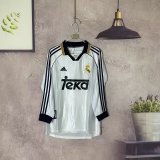 Real Madrid Home Long Sleeve 1:1 Quality Retro Soccer Jersey 1998/2000