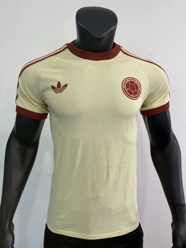 Colombia t-shirt yellow Fans 1:1 Quality Soccer Jersey 2005