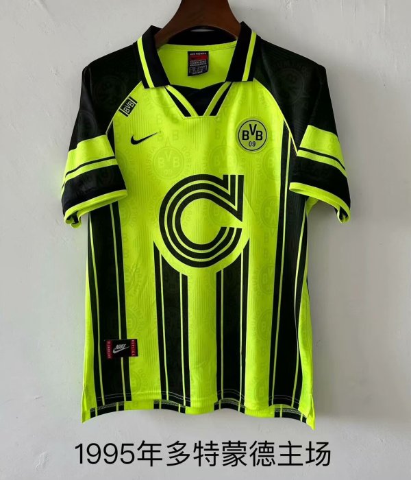 Dortmund Home Fans 1:1 Quality Retro Soccer Jersey 1995
