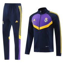 24/25  Real Madrid Blue Purple Training Tracksuit 1:1 Quality Soccer Jersey