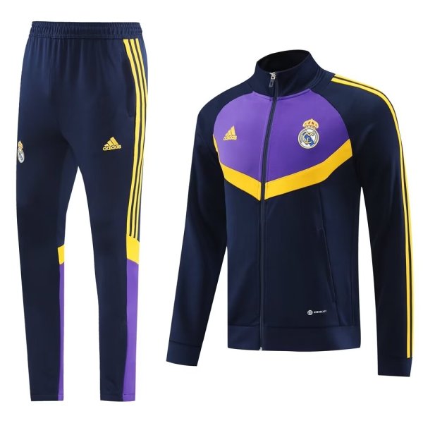 24/25  Real Madrid Blue Purple Training Tracksuit 1:1 Quality Soccer Jersey