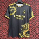 Real Madrid Black Golden Dragon Fans 1:1 Quality Soccer Jersey 24/25