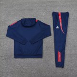 Manchester United Hooded Long Sleeved Blue 1:1 Training suit 24/25