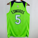 Timberwolves EDWARDS #5 Fluorescent Green 1:1 Quality NBA Jersey 24/25