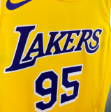 Lakers TOSCANO #95 Yellow 1:1 Quality NBA Jersey 24/25