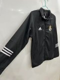 25/26  Real Madrid Embroidery Black Windbreaker