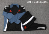 Manchester United Black Training Tracksuit 1:1 Quality Soccer Jersey 24/25