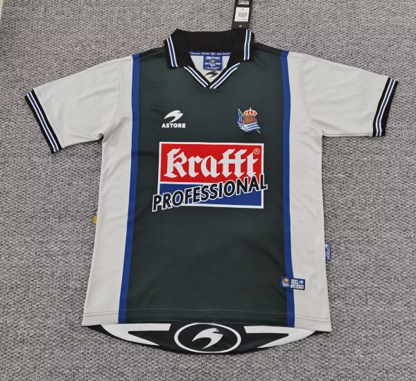 2000/2002 Real Sociedad Away  Fans Retro 1:1 Quality Soccer Jersey