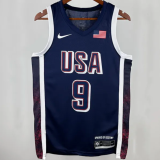 Team USA HALIBURTON #9 Sapphire Blue 1:1 Quality  NBA Jerseys 2025