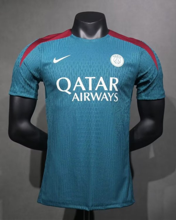 24/25 PSG Paris Green Training Clothes Player 1:1 Quality Soccer Jersey
