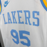 Lakers TOSCANO #95 White Retro 1:1 Quality NBA Jersey 2025 热压