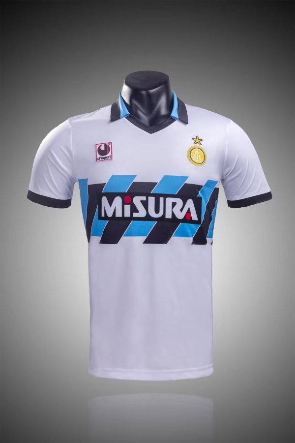 Inter Milan Away Fans 1:1 Quality Retro Soccer Jersey 1990/1991