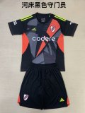 River Plate Goalkeeper Black Kids Kits 1:1 Quality Soccer Jersey 24/25