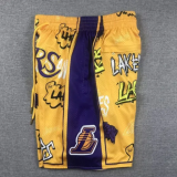 NBA  Lakers Yellow  Top Quality Pants 1:1 Quality 24/25