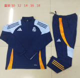 Real Madrid  Kids Shangqing Blue1:1 Quality Training Jersey 24/25