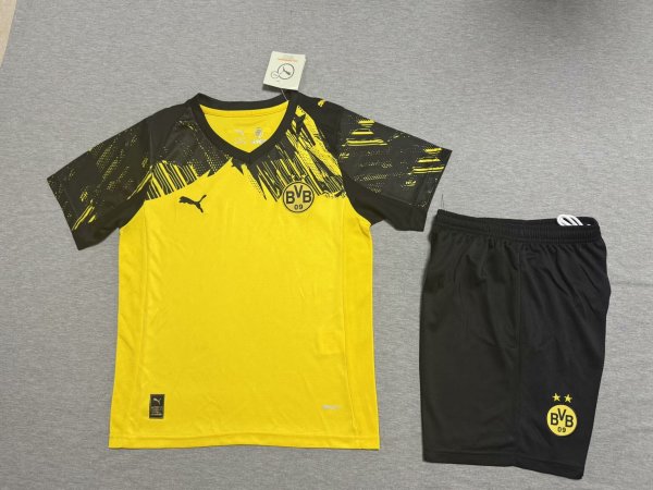 Dortmund Home Kids Kits 1:1 Quality Soccer Jersey 25/26