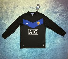 Manchester United Away Long Sleeve 1:1 Retro Quality Soccer Jersey 2009/2010