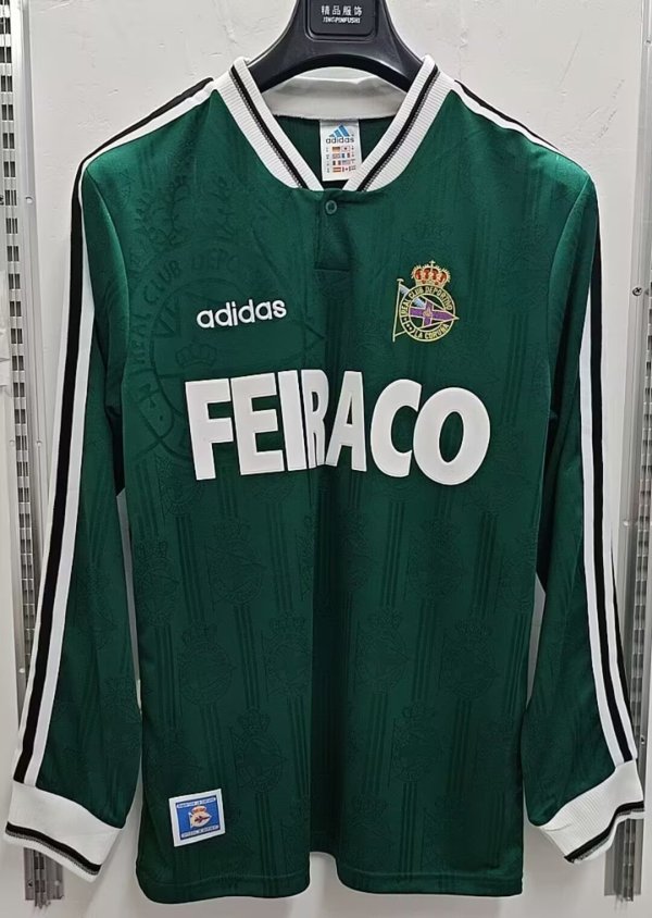 Deportivo Away Long Sleeves Retro 1:1 Quality Soccer Jersey 1999/2000