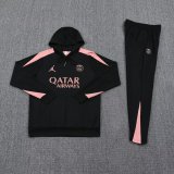 Paris Hooded Long Sleeved Black 1:1 Training suit 24/25