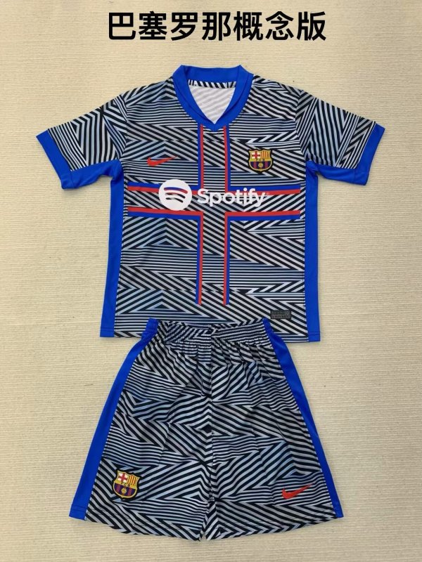 Barcelona Special Edition Kids Kits 1:1  Soccer Jersey 24/25