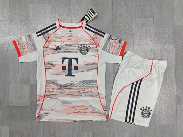 Bayern Munich Away Kids 1:1 Soccer Jersey 25/26