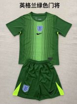 England  Green Goalkeeper Kids 1:1 Quality Soccer Jersey 25/26
