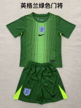 England  Green Goalkeeper Kids 1:1 Quality Soccer Jersey 25/26
