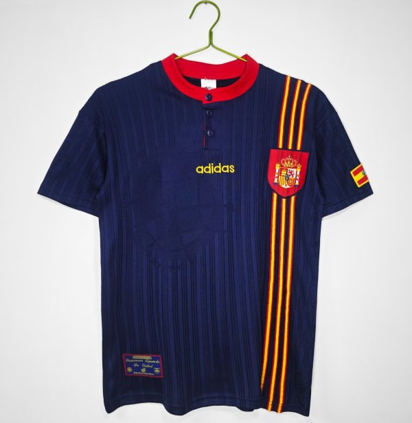 Spain  Away  Fans 1:1 Quality Retro Soccer Jersey 1996