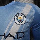 Manchester City Home Long Sleeve Player 1:1 Quality Soccer Jersey 25/26
