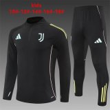 Juventus Kids Black 1:1 Quality Training Jersey 25/26