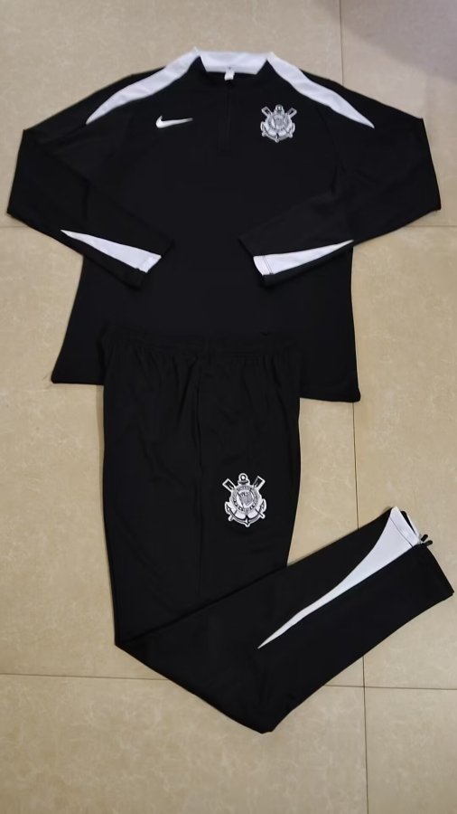 Corinthians Training Black 1:1 Quality Training Jersey 25/26
