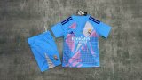 Real Madrid Goalkeeper Blue Kids Kits 1:1 Soccer Jersey 24/25