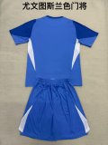 Juventus Goalkeeper Blue Kids Kits 1:1 Quality Soccer Jersey 25/26