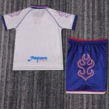 Japan   Away White  Kids Retro 1:1 Quality  Soccer Jersey 1998
