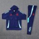 Brazil Hooded Long Sleeved Blue 1:1 Training suit 24/25