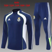 Real Madrid Light Blue Kids  Retro version 1:1 Quality Training Jersey 25/26