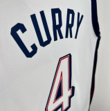 Team USA CURRY #4 White 1:1 Quality  NBA Jerseys 2025