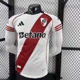 River Plate Home Long Sleeve Player 1:1 Quality Soccer Jersey 25/26