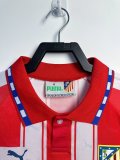 Atletico Madrid Home Long Sleeve Retro 1:1 Quality Soccer Jersey 1994/1995